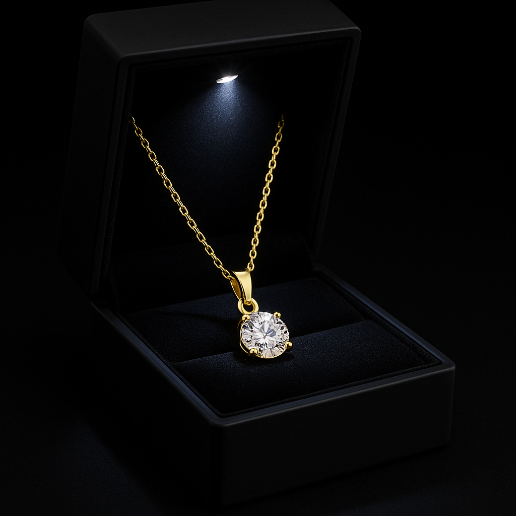 Collier Signature Zirconium • Coffret LED inclus - Ma petite merveille